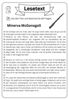 Vorschau - Arbeitsblätter - Leseverständnis - Minerva McGonagoll + Lösungen - Seite 2