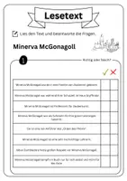 Vorschau - Arbeitsblätter - Leseverständnis - Minerva McGonagoll + Lösungen - Seite 3