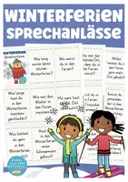 Vista previa - Tarjetas / Manipulativos - tarjetas de conversación alemán Winterferien Deutsch - Portada