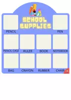 Προεπισκόπηση - Παιχνίδια - Vocabulary: School Supplies - Σελίδα 1