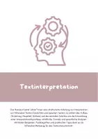 Vorschau - Merkblätter - Textinterpretation - Deckblatt