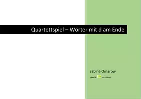 Vorschau - Spiele - Quartettspiel - Wörter mit d am Ende - Seite 1