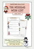 Vorschau - Arbeitsblätter - Christmas role play - the missing wishlist - Deckblatt