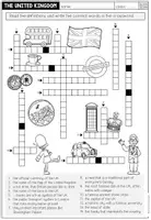 Vorschau - Arbeitsblätter - THE UNITED KINGDOM - Crossword (Worksheet) - Seite 1
