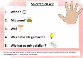 Vorschau - Arbeitsblätter - strukturiertes Schreiben und Erzählen mit der Erzählhand - Seite 2