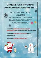 anteprima - Esercizi - Cinque brevi storie sull'inverno con comprensione del testo - Pagina di copertina