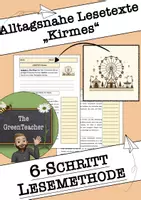 Vorschau - Arbeitsblätter - LESETEXT zum Einüben der 6-Schritt Lesemethode Kirmes - Deckblatt