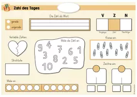 Vorschau - Präsentationen/Tafelbilder - Zahl des Tages - Materialpaket (digitale Version) - Seite 1