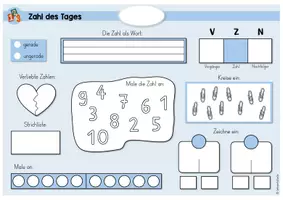 Vorschau - Präsentationen/Tafelbilder - Zahl des Tages - Materialpaket (digitale Version) - Seite 2