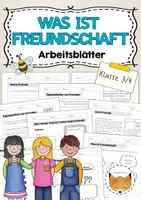 Vorschau - Arbeitsblätter - Was ist Freundschaft Arbeitsblätter - Deckblatt