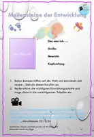 Vorschau - Arbeitsblätter - Meilensteine der Entwicklung: Das erste Lebensjahr - Deckblatt