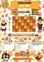 Aperçu - Jeux - THANKSGIVING – QUIZ GAME (40 Questions) - Page de couverture