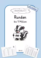 Vorschau - Arbeitsblätter - Runden im ZR 1 Million - Übungsblatt - Deckblatt