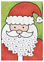 Vista previa - Manualidades / Dibujos para colorear - Adventskalender Santas Bart Deutsch Weihnachten Alemán gratis - página 2