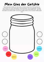 Vorschau - Arbeitsblätter - Arbeitsblatt - Glas der Gefühle -Emotionen - Seite 1