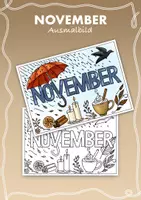 Vorschau - Mal- und Bastelvorlagen - Ausmalbild zum Thema November - Deckblatt