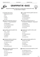 Vorschau - Arbeitsblätter - Grammatikquiz - Seite 1