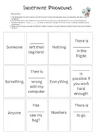 Vorschau - Spiele - Indefinite Pronouns: Merk es dir! - Deckblatt