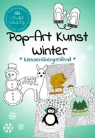 Vorschau - Mal- und Bastelvorlagen - Pop-Art Winter: Kunstprojekte zum Ausmalen (Ausmalbilder im Winter) - Deckblatt