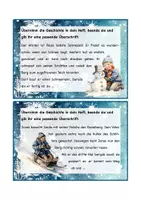 Vorschau - Arbeitsblätter - Winter, Weihnachten Fortsetzungsgeschichten, Geschichten, Schreiben Klasse 3 und 4 - Seite 1