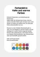 Vorschau - Präsentationen/Tafelbilder - Farbenlehre Kunst - Kalte und warme Farben - Seite 1
