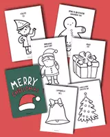 anteprima - Materiale per pittura e bricolage - Merry Christmas, impara l'inglese e colora i disegni! - Pagina di copertina
