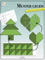 Vorschau - Spiele - Muster legen „Herz / Baum“ (und andere Formen; koloriert & zum Selbstausmalen; mit Lösungen) - geometrisches Vorstellungsvermögen schulen (Weihnachten / Weihnachtsbaum) - Deckblatt