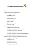 anteprima - Quiz - Test Orientamento scolastico (medie) - Pagina di copertina
