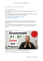 Vorschau - Unterrichtsreihen - Lernen mit Uwe: Grammatik A1 – B1 013 das Präsens - Deckblatt