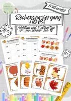 Vorschau - Fördermaterial/Inklusion - Rechenspaziergang-Addition und Subtraktion bis 10 (Herbst) - Deckblatt