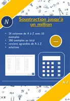Aperçu - Feuilles d'exercices - Soustraction jusqu'à un million | mathématiques | 26 colonnes - Page de couverture
