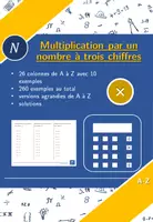 Aperçu - Feuilles d'exercices - Multiplication par un nombre à trois chiffres | mathématiques | 26 colonnes - Page de couverture