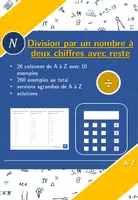 Aperçu - Feuilles d'exercices - Division par un nombre à deux chiffres avec reste | mathématiques | 26 colonnes - Page de couverture