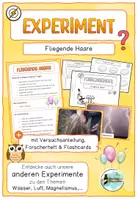 Vorschau - Unterrichtsreihen - FREEBIE Experimente zum Thema Elektrostatik - Fliegende Haare - Deckblatt