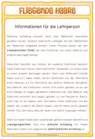 Vorschau - Unterrichtsreihen - FREEBIE Experimente zum Thema Elektrostatik - Fliegende Haare - Seite 3