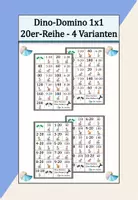 Vorschau - Spiele - Domino großes Einmaleins 20er-Reihe Dinos - Deckblatt