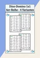 Vorschau - Spiele - Domino kleines Einmaleins 4er-Reihe Dinos - Deckblatt