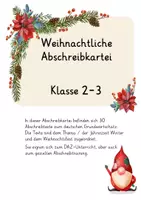 Vorschau - Stationenlernen - Abschreibkartei Weihnachten / Winter - Deckblatt
