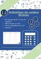 Aperçu - Feuilles d'exercices - Arithmétique des nombres décimaux | mathématiques | 26 colonnes - Page de couverture