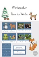 Vorschau - Poster - Wortspeicher - Tiere im Winter Klasse 1-2 - Deckblatt