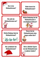 Vorschau - Bildkarten - 40 Fragen zur Spontanrede über Weihnachtsmann - Seite 1