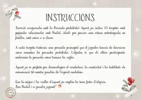 Vista previa - Tarjetas / Manipulativos - Paraula prohibida - Nadal - página 1