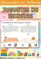 Vista previa - Hojas de trabajo - Juguetes no sexistas _ficha Educación en valores - Portada