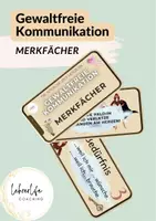 Vorschau - Mal- und Bastelvorlagen - Merkfächer Sprache des Herzens Gewaltfreie Kommunikation #Silvesterknaller23 - Deckblatt
