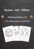 Vorschau - Arbeitsblätter - Rechen-Mal-Blätter Weihnachten Teil 1 - Deckblatt