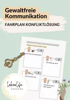 Vorschau - Arbeitsblätter - GFK Gewaltfreie Kommunikation allgemeiner Fahrplan Konflikt lösen - Deckblatt