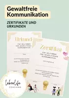 Vorschau - Anderer Materialtyp - Zertifikate und Urkunden Gewaltfreie Kommunikation GFK Sekundarstufe - Deckblatt