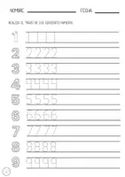 Vista previa - Hojas de trabajo - Cuaderno Matemáticas con numeración del 1-40 - página 3
