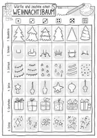 Vorschau - Arbeitsblätter - Tannenbaum / Weihnachtsbaum würfeln und malen + Kreatives Schreiben & Ausmalbild - Seite 3