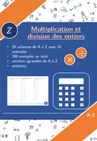 Aperçu - Feuilles d'exercices - Multiplication et division des entiers | mathématiques | 26 colonnes - Page de couverture